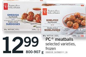 Fortinos Pc meatballs, 800-907 g offer