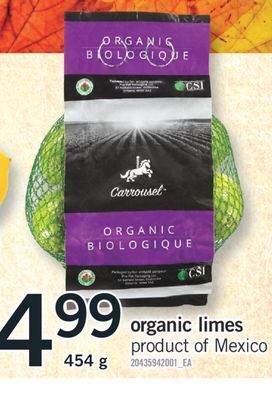 Fortinos Organic limes, 454 g offer