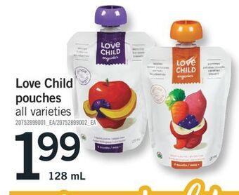Fortinos Love child pouches, 128 ml offer