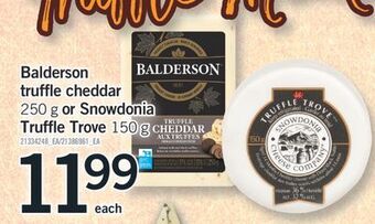Fortinos Balderson truffle cheddar, 250 g or snowdonia truffle trove, 150 g offer