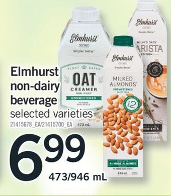 Fortinos Elmhurst non-dairy beverage offer