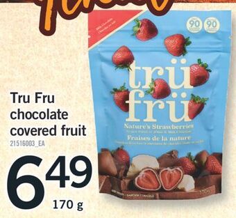 Fortinos Tru fru chocolate covered fruit, 170 g offer
