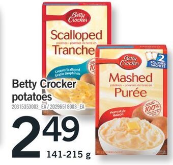 Fortinos Betty crocker potatoes, 141-215 g offer