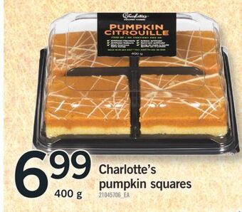 Fortinos Charlotte's pumpkin squares, 400 g offer