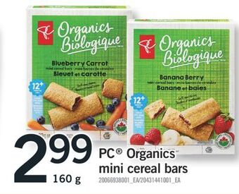 Fortinos Pc organics mini cereal bars offer