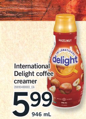 Fortinos International delight coffee creamer,946 ml offer