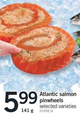 Fortinos Atlantic salmon pinwheels, 141 g offer