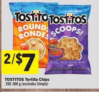 Foodland Tostitos tortilla chips, 205-300 g offer