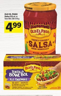 Foodland Old el paso salsa 650 ml or taco kits 250-510 g offer