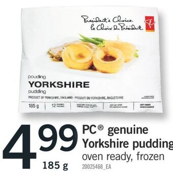 Fortinos Pc genuine yorkshire pudding, 185 g offer