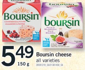 Fortinos Boursin cheese, 150 g offer