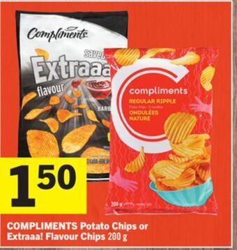 Foodland Compliments potato chips or extraaa! flavour chips 200 g offer