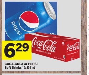 Foodland Coca-cola or pepsi soft drinks 12x355 ml offer