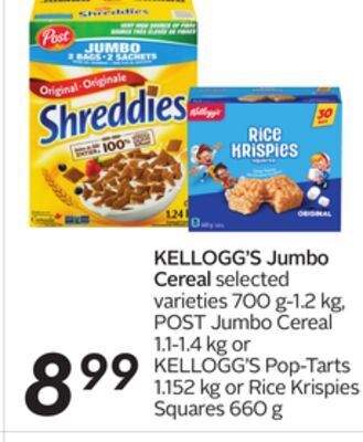 Sobeys Jumbo cereal offer