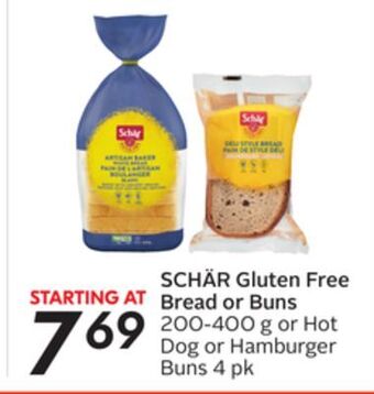 Sobeys Gluten free bread or buns offer