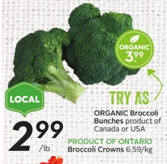 Sobeys Broccoli crowns offer