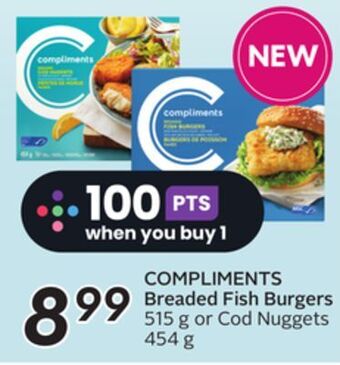 Sobeys Breaded fish burgers offer