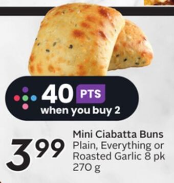 Sobeys Mini ciabatta buns offer