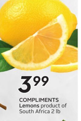 Sobeys Lemons offer