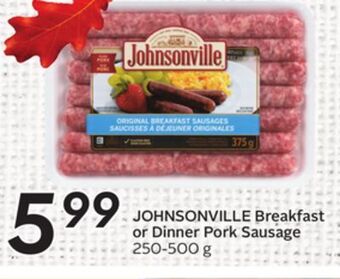 Sobeys Breakfast or dinner pork sausage offer