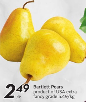 Sobeys Bartlett pears offer