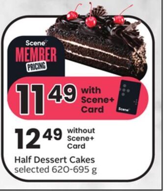 Sobeys Half dessert cakes offer