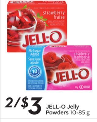 Sobeys Jell-o jelly powders offer