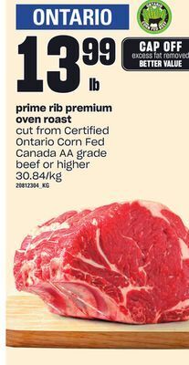 Independent Grocer Prime rib premium oven roast offer