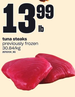 Independent Grocer Tuna steaks offer