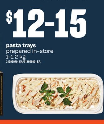 Independent Grocer Pasta trays, 1-1.2 kg offer