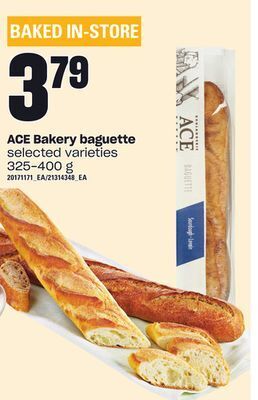 Independent Grocer Ace bakery baguette, 325-400 g offer