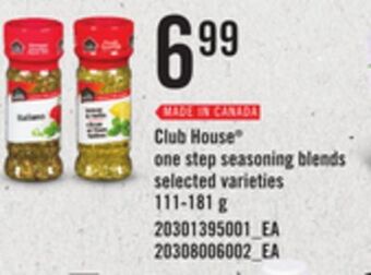 Independent Grocer Club house one step seasoning blends, 111-181 g offer