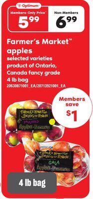 Independent Grocer Farmer's market apples, 4 lb bag offer