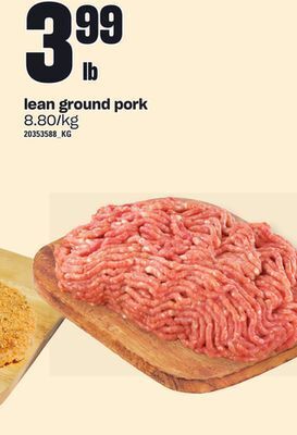 Independent Grocer Lean ground pork offer