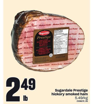 Independent Grocer Sugardale prestige hickory smoked ham offer