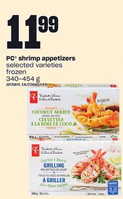 Independent Grocer Pc shrimp appetizers, 340-454 g offer
