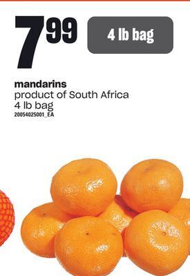 Independent Grocer Mandarins, 4 lb bag offer