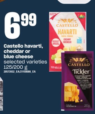 Independent Grocer Castello havarti, cheddar or blue cheese, 125/200 g offer