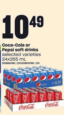 Independent Grocer Coca-cola or pepsi soft drinks, 24x355 ml offer