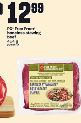 Independent Grocer Pc free from boneless stewing beef, 454 g offer
