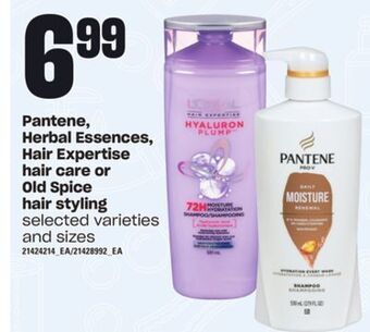Independent Grocer Pantene, herbal essences, hair expertise hair care or old spice hair styling offer