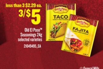 Independent Grocer Old el paso seasonings, 24g offer