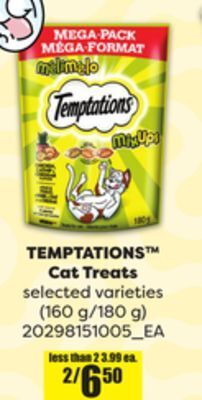 Independent Grocer Temptations cat treats (160 g/180 g) offer