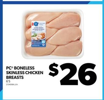 Real Canadian Superstore Pc boneless skinless chicken breasts, 6's offer