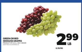 Real Canadian Superstore Green or red seedless grapes offer
