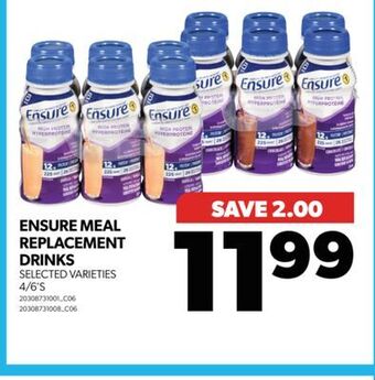 Real Canadian Superstore Ensure meal replacement drinks, 4/6's offer