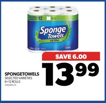 Real Canadian Superstore Spongetowels, 6=12 rolls offer
