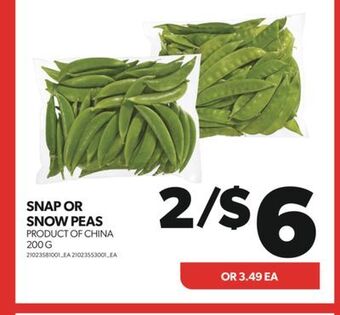 Real Canadian Superstore Snap or snow peas, 200 g offer
