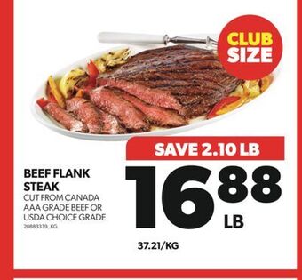 Real Canadian Superstore Beef flank steak offer