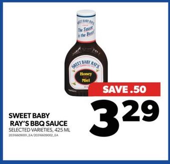 Real Canadian Superstore Sweet baby ray's bbq sauce, 425 ml offer